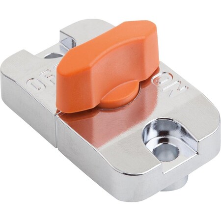 Kipp Sliding Clamp Oblong Hole Zinc, Orange, Comp:Thermoplastic T=3 K1070.32